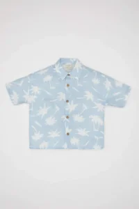 DeFacto Patterned Short Sleeve Shirt Baby Size