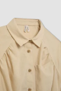 DeFacto Cropped Fit Cotton Short Sleeve Shirt Girls - Image 7
