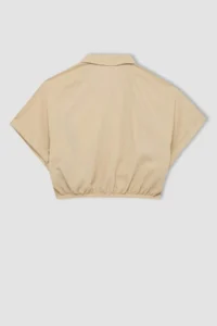 DeFacto Cropped Fit Cotton Short Sleeve Shirt Girls - Image 8