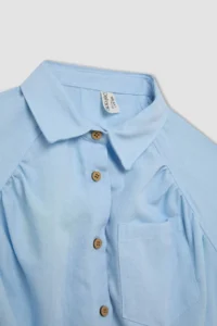 DeFacto Cropped Fit Cotton Short Sleeve Shirt Girls - Image 8