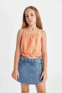 DeFacto Sleeveless Blouse Girls' - Image 4