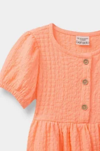 DeFacto Short Sleeve Wrinkled Summer Dress for Baby Girl - Image 6