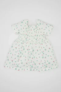 DeFacto Baby Girl Floral Short Sleeve Dress - Image 5