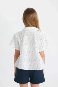 DeFacto Relax Fit Cotton Short Sleeve Shirt Girl - Image 7