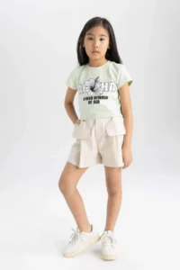 DeFacto Gabardine Shorts Girls' - Image 4