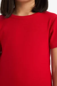 DeFacto Crew Neck Ribbed Camisole Short Sleeve Summer Dress Girls - Image 3