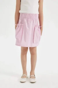 DeFacto Girls' with pocket Poplin Skirt - Image 3