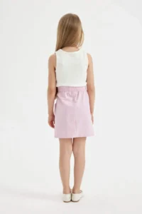 DeFacto Girls' with pocket Poplin Skirt - Image 6