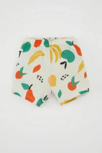 DeFacto Baby Boy Pajama Set Printed Combed Cotton Short Sleeve Elastic Waist Shorts Bottom C5193a5 - Image 2
