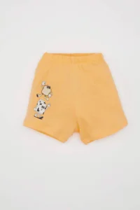 DeFacto Baby Boy Pajama Set Combed Cotton Printed Short Sleeve Top Shorts - Image 2