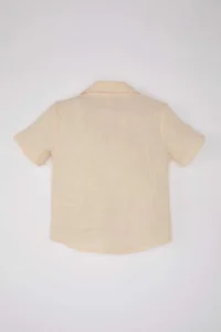 DeFacto Baby Boy Open Collar Muslin Short Sleeve Shirt - Image 5