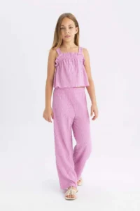 DeFacto Girl's Wide Leg Wrapped Trousers