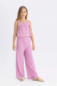 DeFacto Girl's Wide Leg Wrapped Trousers - Image 2