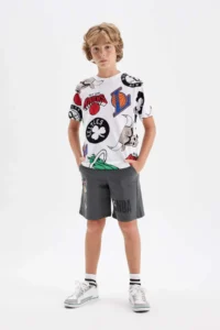 DeFacto Boys' NBA Wordmark Shorts - Image 3