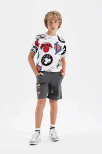 DeFacto Boys' NBA Wordmark Shorts - Image 4