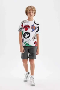 DeFacto Boys' NBA Wordmark Shorts - Image 5
