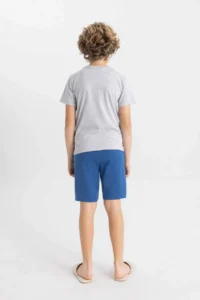 DeFacto Marvel Pajama Set Short Sleeve Top Shorts Boy - Image 6