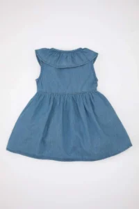 DeFacto Baby Girl Sleeveless Jeans Dress - Image 7