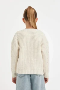 DeFacto Knitwear Crew Neck Buttoned Cardigan Girl - Image 6