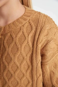 DeFacto Knitwear Basic Plain Crew Neck Buttoned Cardigan Girl - Image 8