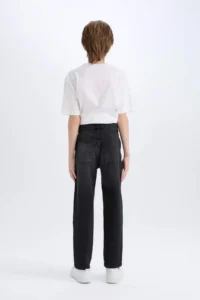 DeFacto Straight Fit Basic Straight Jean Trousers Boy - Image 8