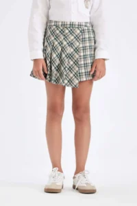 DeFacto School School Elastic Waist Pleated Plaid Shorts Skirt Girl - Image 7