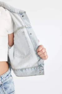 DeFacto School Buttoned Pocket Short Denim Jacket Girls - Image 6
