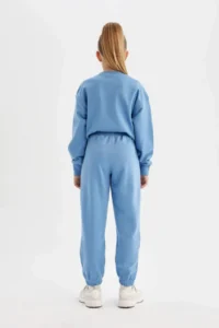 DeFacto Girls' Elastic Waist Pocket Jogger School Sweatpants - Image 6