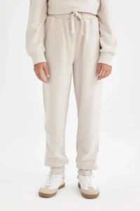 DeFacto Girls' Elastic Waist Pocket Jogger School Sweatpants - Image 4