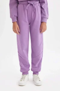 DeFacto Girls' Elastic Waist Pocket Jogger School Sweatpants - Image 4