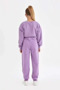 DeFacto Girls' Elastic Waist Pocket Jogger School Sweatpants - Image 6