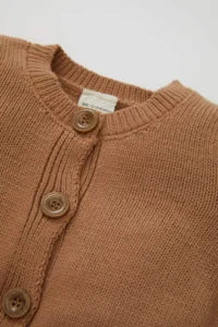 DeFacto Baby Girl Basic Plain Knitwear Crew Neck Buttoned Cardigan - Image 2