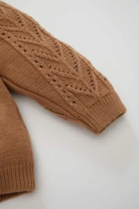 DeFacto Baby Girl Basic Plain Knitwear Crew Neck Buttoned Cardigan - Image 3
