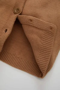 DeFacto Baby Girl Basic Plain Knitwear Crew Neck Buttoned Cardigan - Image 4