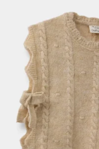 DeFacto Baby Girl Knitwear Basic Crew Neck Side Tie Cardigan - Image 2