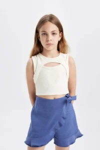 DeFacto Girls' Modal Shorts Skirt - Image 2