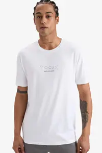 DeFacto Standard Fit Soft Touch Crew Neck Printed Short Sleeve T-Shirt