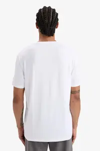 DeFacto Standard Fit Soft Touch Crew Neck Printed Short Sleeve T-Shirt - Image 7