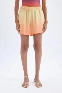 DeFacto High Waist Short Hem Satin Shorts - Image 4