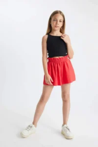 DeFacto Basic Plain Shorts Girls' - Image 2