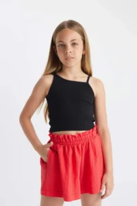DeFacto Basic Plain Shorts Girls' - Image 4