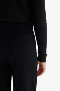 DeFacto Straight Fit Wide Leg Pocket Cotton School Trousers Girls - Image 7