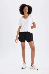 DeFacto Sporcu Short Hem Weaving Shorts