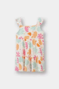 DeFacto Baby Girl Floral Strap Waffle Sleeveless Dress