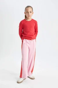 DeFacto Girl's Color Blocked Wide Leg Sweatpants - Image 3