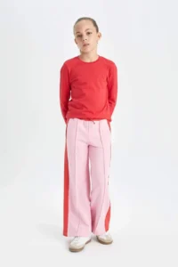 DeFacto Girl's Color Blocked Wide Leg Sweatpants - Image 4