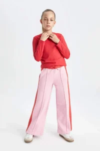 DeFacto Girl's Color Blocked Wide Leg Sweatpants - Image 5