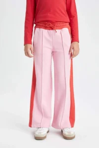 DeFacto Girl's Color Blocked Wide Leg Sweatpants - Image 6