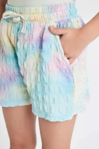 DeFacto Girls' Batik Patterned Crepe Shorts - Image 7
