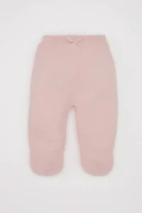 DeFacto Booties, Elastic Waist Basic Plain Knitwear Trousers for Baby Girl